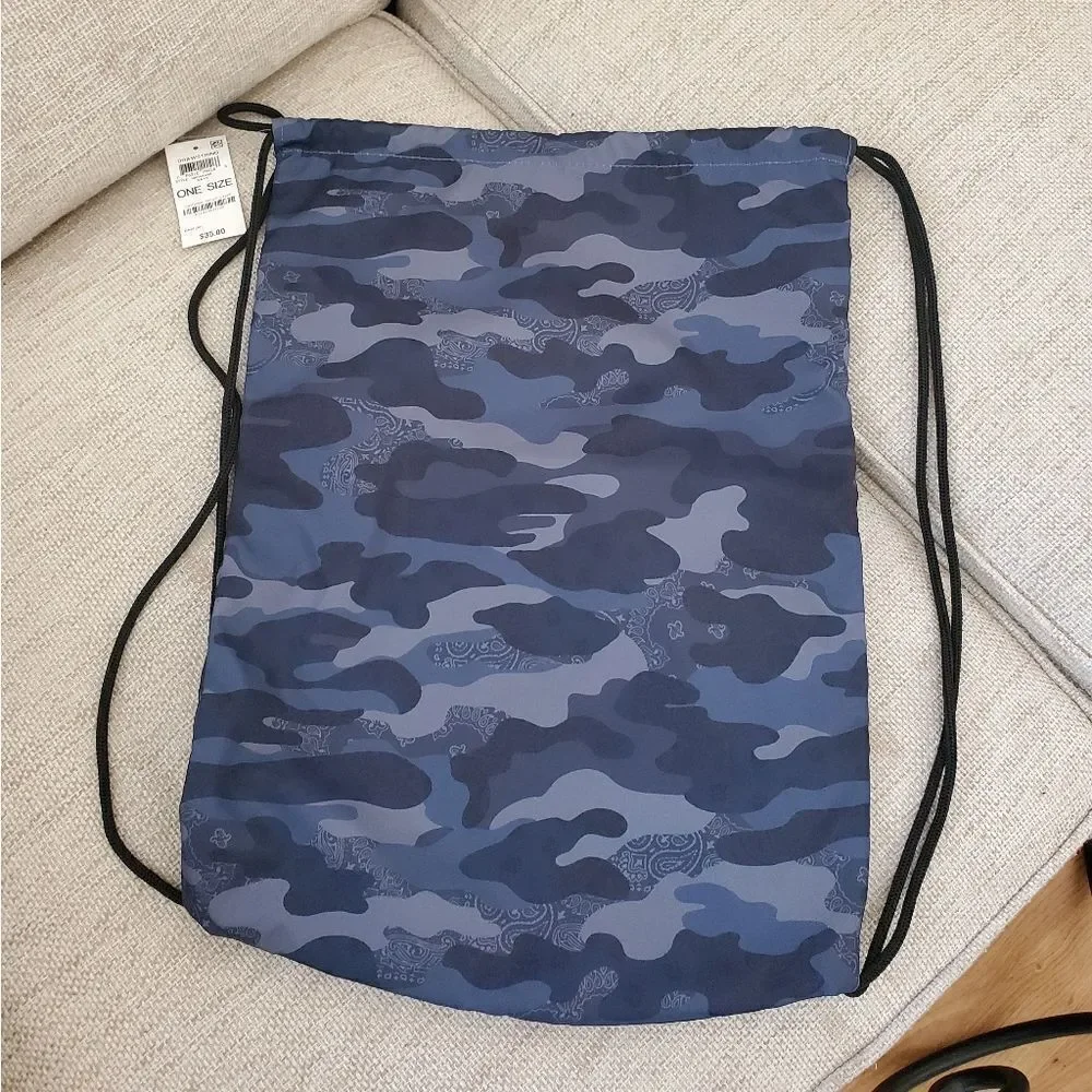 Sun + Stone Men's Camo Drawstring Bag Backpack